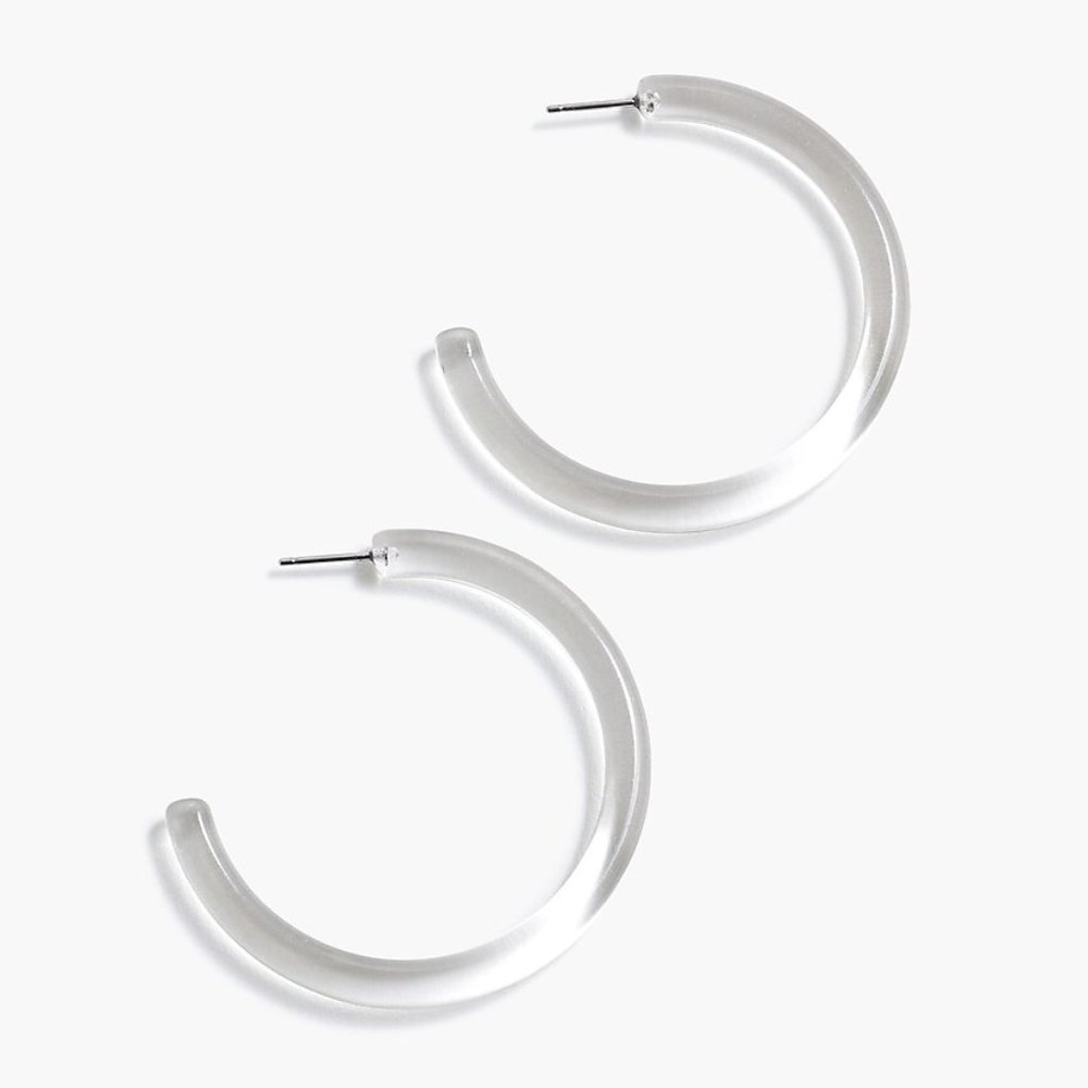 J.‎ Crew Women's NWT Lucite Tube Hoop Earrings